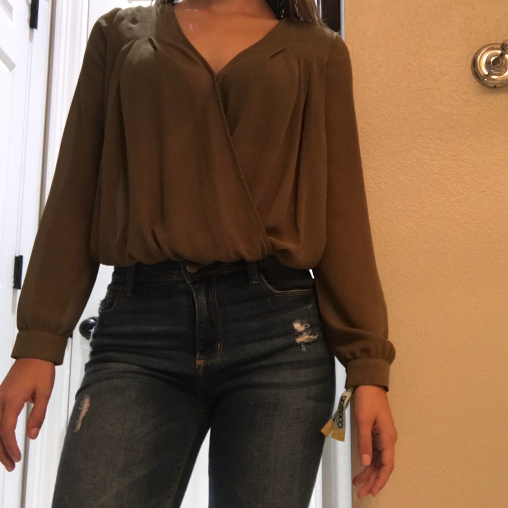 army green top